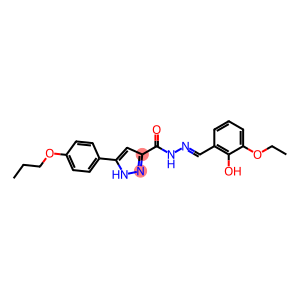 N'-(3-ethoxy-2-hydroxybenzylidene)-3-(4-propoxyphenyl)-1H-pyrazole-5-carbohydrazide