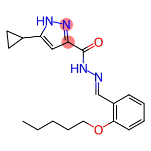 (E)-3-cyclopropyl-N-(2-(pentyloxy)benzylidene)-1H-pyrazole-5-carbohydrazide