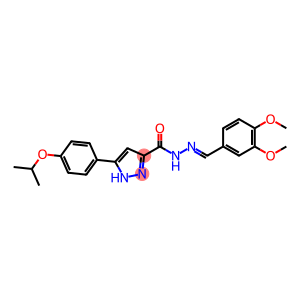 (E)-N-(3,4-dimethoxybenzylidene)-3-(4-isopropoxyphenyl)-1H-pyrazole-5-carbohydrazide