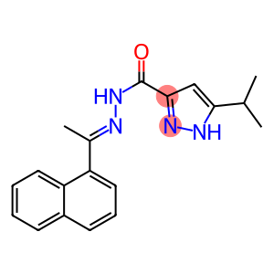 (E)-3-isopropyl-N-(1-(naphthalen-1-yl)ethylidene)-1H-pyrazole-5-carbohydrazide