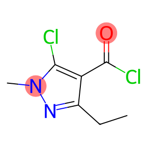 1H-Pyrazole-4-carbonyl chloride, 5-chloro-3-ethyl-1-methyl- (9CI)