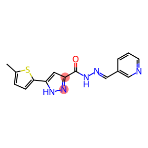 3-(5-methylthiophen-2-yl)-N'-[(E)-pyridin-3-ylmethylidene]-1H-pyrazole-5-carbohydrazide