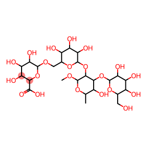 methyl 3-O-glucopyranosyl-2-O-(6-O-(glucopyranosyluronic acid)glucopyranosyl)rhamnopyranoside