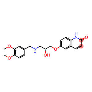 2(1H)-Quinolinone, 6-[3-[[(3,4-dimethoxyphenyl)methyl]amino]-2-hydroxypropoxy]-, (S)- (9CI)