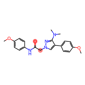 2-[3-(dimethylamino)-4-(4-methoxyphenyl)pyrazol-1-yl]-N-(4-methoxyphenyl)acetamide