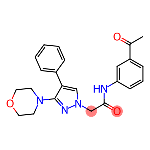 N-(3-acetylphenyl)-2-(3-morpholin-4-yl-4-phenylpyrazol-1-yl)acetamide