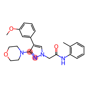 2-[4-(3-methoxyphenyl)-3-morpholin-4-ylpyrazol-1-yl]-N-(2-methylphenyl)acetamide