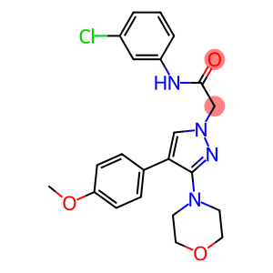 N-(3-chlorophenyl)-2-[4-(4-methoxyphenyl)-3-morpholin-4-ylpyrazol-1-yl]acetamide