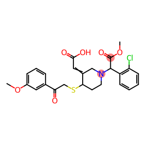 1-Piperidineacetic acid, 3-(carboxymethylene)-α-(2-chlorophenyl)-4-[[2-(3-methoxyphenyl)-2-oxoethyl]thio]-, 1-methyl ester