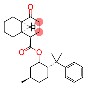 1-Naphthalenecarboxylic acid, decahydro-4-oxo-, 5-methyl-2-(1-methyl-1-phenylethyl)cyclohexyl ester, [1S-[1α(1S*,2R*,5S*),4aβ,8aβ]]-