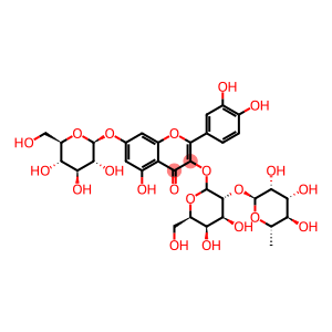 quercetin 3-O-alpha-rhamnopyranosyl(1-2)-beta-galactopyranoside-7-O-beta-glucopyranoside