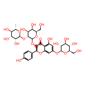 kaempferol 3-O-alpha-rhamnopyranosyl(1-2)-beta-galactopyranoside-7-O-beta-glucopyranoside