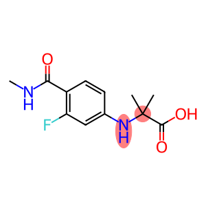 2-[3-fluoro-4-(methylcarbamoyl)anilino]-2-methyl-propanoic acid