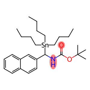 Carbamic acid, N-[2-naphthalenyl(tributylstannyl)methyl]-, 1,1-dimethylethyl ester
