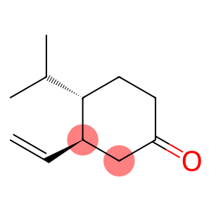 Cyclohexanone, 3-ethenyl-4-(1-methylethyl)-, (3S-trans)- (9CI)