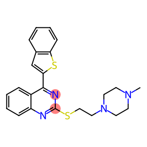 Quinazoline, 4-benzo[b]thien-2-yl-2-[[2-(4-methyl-1-piperazinyl)ethyl]thio]-