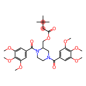 [1,4-Bis(3,4,5-trimethoxybenzoyl)piperazin-2-yl]methyl 3,3-dimethylbutanoate