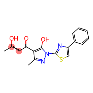 3-HYDROXY-1-[5-HYDROXY-3-METHYL-1-(4-PHENYL-1,3-THIAZOL-2-YL)-1H-PYRAZOL-4-YL]-2-BUTEN-1-ONE