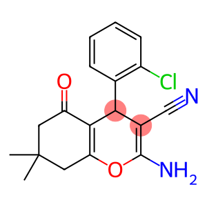 2-amino-4-(2-chlorophenyl)-7,7-dimethyl-5-oxo-5,6,7,8-tetrahydro-4H-chromene-3-carbonitrile