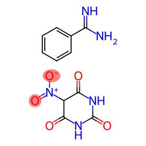 Benzenecarboximidamide, compd. with 5-nitro-2,4,6(1H,3H,5H)-pyrimidinetrione, hydrate (1:1:2)