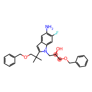 (2R)-1-{5-amino-2-[1-(benzyloxy)-2-methyl-2-propanyl]-6-fluoro-1H-indol-1-yl}-3-(benzyloxy)-2-propanol