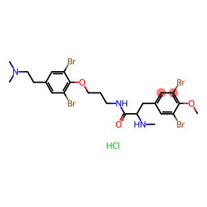 Benzenepropanamide,3,5-dibromo-N-[3-[2,6-dibromo-4-[2-(dimethylamino)ethyl]phenoxy]propyl]-4-methoxy-a-(methylamino)-,monohydrochloride, (+)- (9CI)