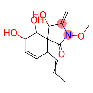 2-Azaspiro[4.5]dec-7-en-1-one, 4,9,10-trihydroxy-2-methoxy-3-methylene-6-(1-propenyl)- (9CI)