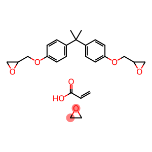 2-Propenoic acid, polymers with bisphenol A diglycidyl ether and oxirane mono[(C10-16-alkyloxy)methyl] derivs.