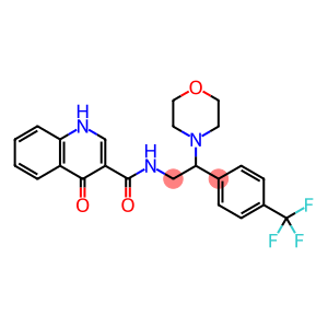 N-(2-Morpholinyl-2-(4-(trifluoromethyl)phenyl)ethyl)-4-oxo-1,4-dihydroquinoline-3-carboxylic acid amide