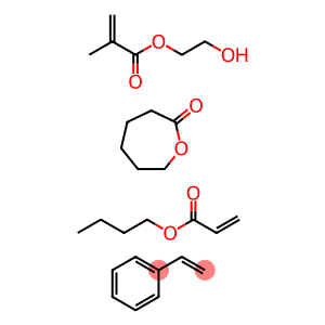 2-Methyl-2-propenoic acid 2-hydroxyethyl ester polymer with butyl 2-propenoate, ethenyl- benzene and 2-oxepanone, graft