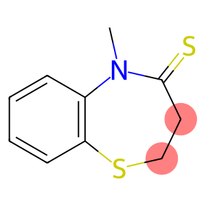 1,5-Benzothiazepine-4(5H)-thione,  2,3-dihydro-5-methyl-