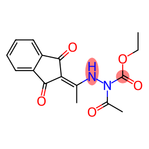 1-Acetyl-2-[1-[(1,3-dihydro-1,3-dioxo-2H-inden)-2-ylidene]ethyl]-1-hydrazinecarboxylic acid ethyl ester