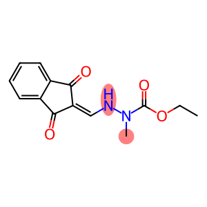 Hydrazinecarboxylic acid, 2-[(1,3-dihydro-1,3-dioxo-2H-inden-2-ylidene)methyl]-1-methyl-, ethyl ester