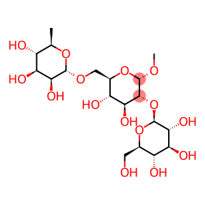 methyl 2-O-(beta-glucopyranosyl)-6-O-(alpha-rhamnopyranosyl)-alpha-glucopyranoside