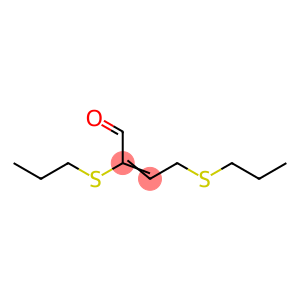 2-Butenal, 2,4-bis(propylthio)-