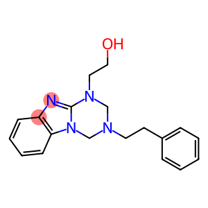 1,3,5-Triazino[1,2-a]benzimidazole-1(2H)-ethanol, 3,4-dihydro-3-(2-phenylethyl)-