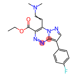 Ethyl 4-[(E)-2-(dimethylamino)vinyl]-8-(4-fluoroph enyl)pyrazolo[5,1-c][1,2,4]triazine-3-carboxyl