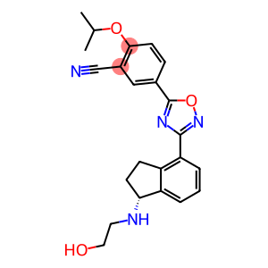 Benzonitrile, 5-[3-[(1R)-2,3-dihydro-1-[(2-hydroxyethyl)amino]-1H-inden-4-yl]-1,2,4-oxadiazol-5-yl]-2-(1-methylethoxy)-