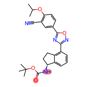 (R)-tert-butyl (4-(5-(3-cyanophenyl)-1,2,4-oxadiazol-3-yl)-2,3-dihydro-1H-inden-1-yl)carbamate
