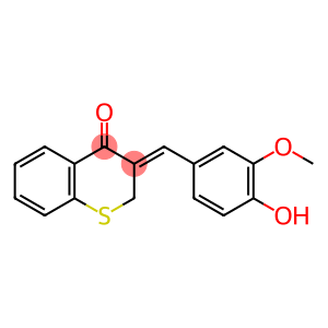 4H-1-Benzothiopyran-4-one,2,3-dihydro-3-[(4-hydroxy-3-methoxyphenyl)methylene]-, (Z)- (9CI)