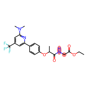 {2-[4-(6-Dimethylamino-4-trifluoromethyl-pyridin-2-yl)-phenoxy]-propionylamino}-acetic acid et