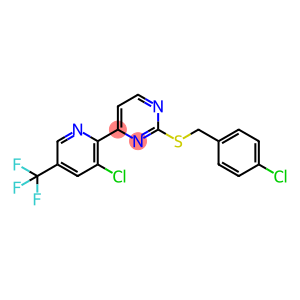 2-[(4-chlorophenyl)methylsulfanyl]-4-[3-chloro-5-(trifluoromethyl)pyridin-2-yl]pyrimidine