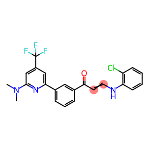 (E)-3-(2-Chloro-phenylamino)-1-[3-(6-dimethylamino-4-trifluoromethyl-pyridin-2-yl)-phenyl]-pro