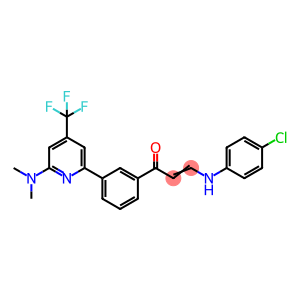(E)-3-(4-Chloro-phenylamino)-1-[3-(6-dimethylamino-4-trifluoromethyl-pyridin-2-yl)-phenyl]-pro