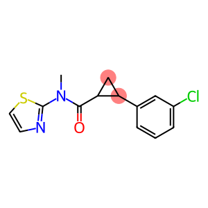 2-(3-氯苯基)-N-甲基-N-2-噻唑基-环丙烷甲酰胺