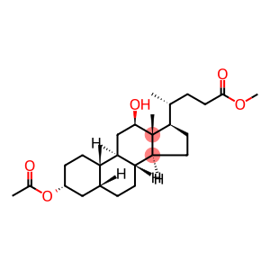 Cholan-24-oic acid, 3-(acetyloxy)-12-hydroxy-, methyl ester, (3α,5β,12β)-