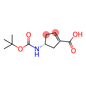 1-Cyclopentene-1-carboxylic acid, 4-[[(1,1-dimethylethoxy)carbonyl]amino]-, (4R)-