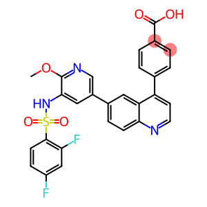 4-(6-(5-((2,4-Difluorophenyl)sulfonamido)-6-methoxypyridin-3-yl)quinolin-4-yl)benzoic acid
