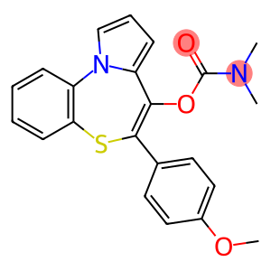 Carbamic acid, N,N-dimethyl-, 6-(4-methoxyphenyl)pyrrolo[2,1-d][1,5]benzothiazepin-7-yl ester