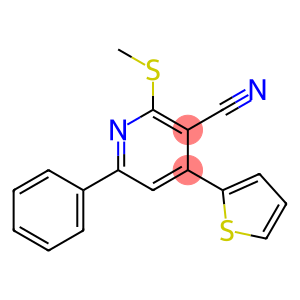 2-(methylsulfanyl)-6-phenyl-4-(2-thienyl)nicotinonitrile